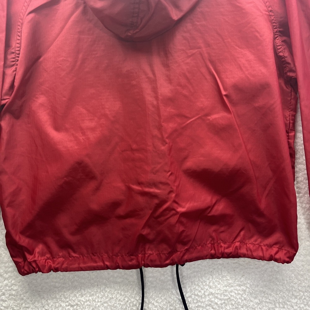Gap Windbreaker Womens Small Red Long Sleeve Zip Up Hooded Packable Chore Grunge - Picture 11 of 16